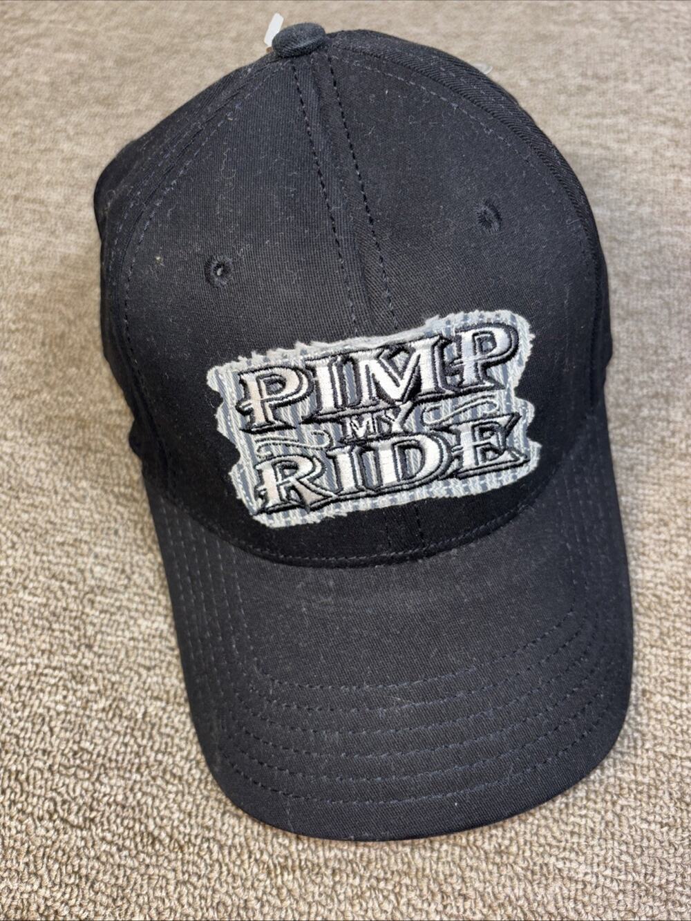 Vintage 2005 Pimp My Ride Fitted Cap MTV Black Embroidered One Size 7 1/8 NWT